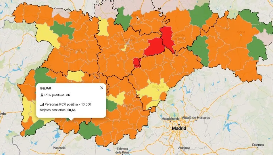 Datos oficiales de la Junta de Castilla y León