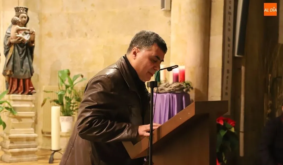 Juan Carlos López Pinto, periodista y escritor en un acto literario anterior. Foto de Lydia González