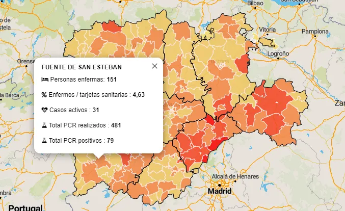 La Zona de Fuentes de Oñoro deja el amarillo y vuelve al verde original  