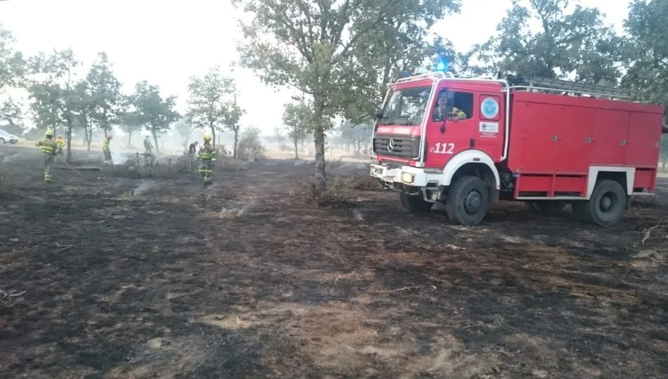 Dotación de Bomberos de Vitigudino en una intervención anterior