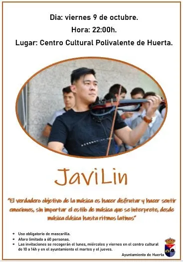          Javi Lin actuará este viernes en Huerta  