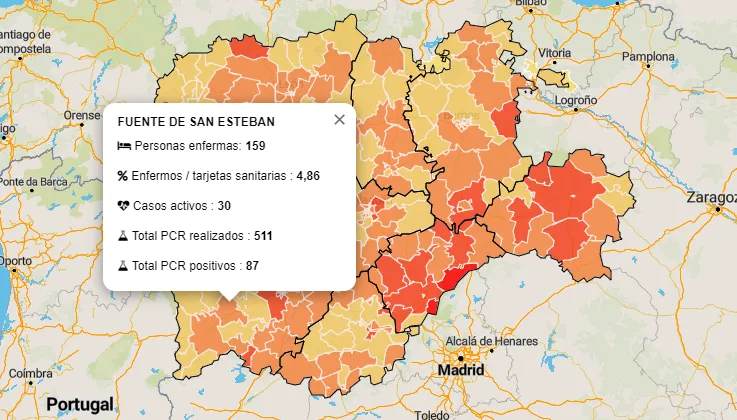 La Zona de La Fuente de San Esteban suma 3 nuevos positivos por PCR  