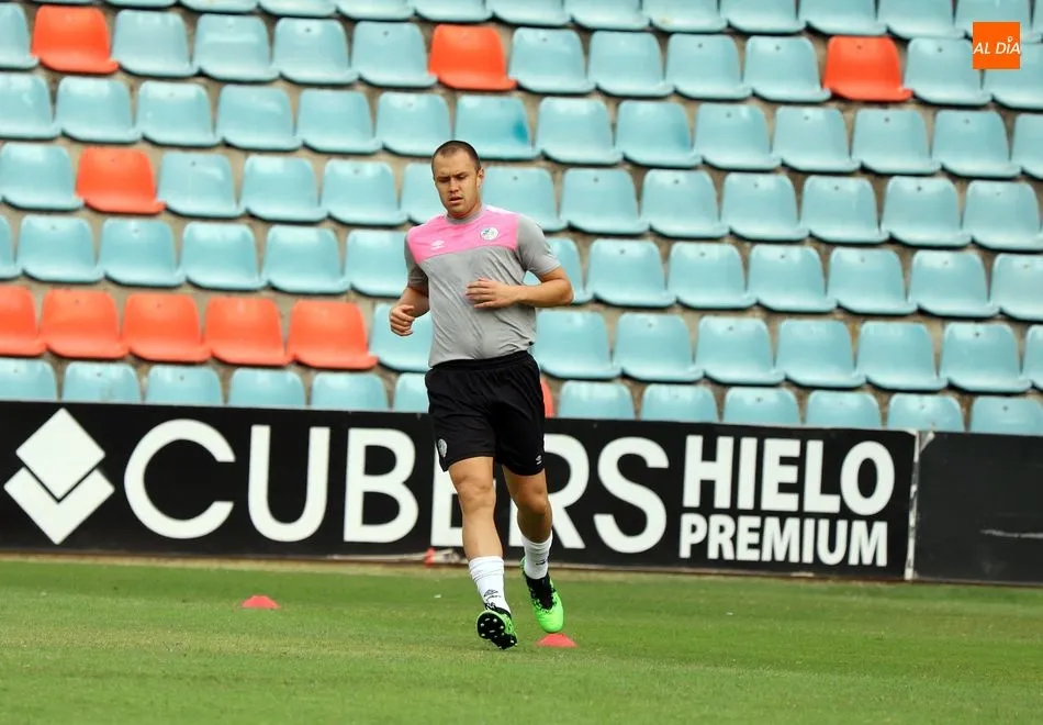 Kristian, durante un calentamiento