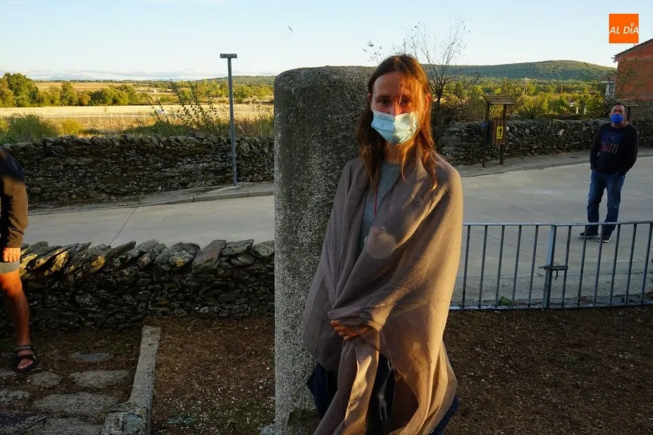 Tamara Günter, caminante alemana en Fuenterroble de Salvatierra