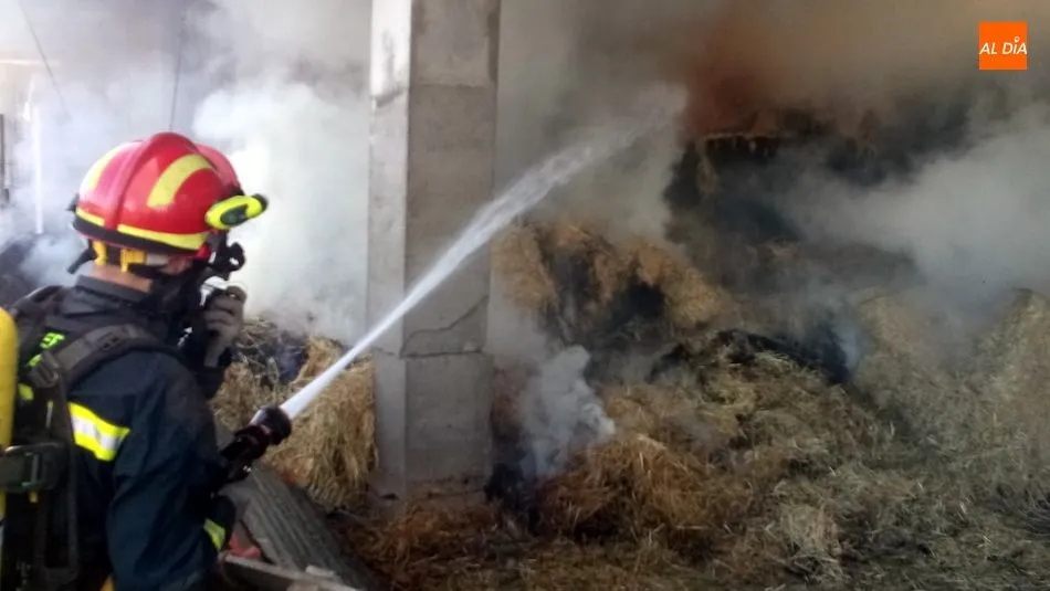 Foto 6 - Controlado el incendio de un cobertizo de paja en Ba&ntilde;ob&aacute;rez  
