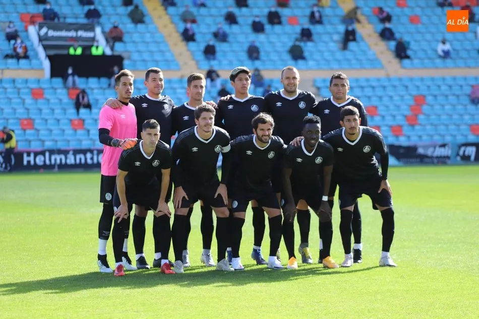 Un once del Salamanca UDS, durante la pretemporada