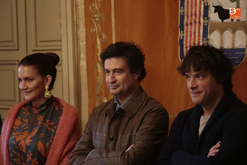 Pepe Rodríguez, Samantha Vallejo-Nájera y Jordi Cruz, presentadores de MasterChef que visitaron Salamanca capital en 2018