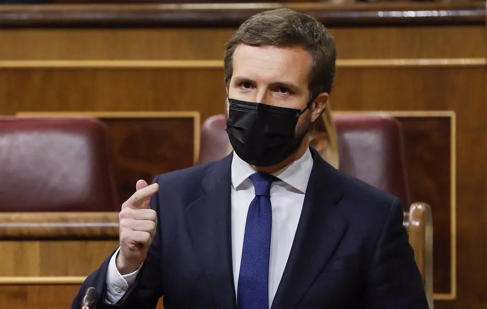 El presidente del PP, Pablo Casado - POOL. Bernardo Díaz/El Mundo