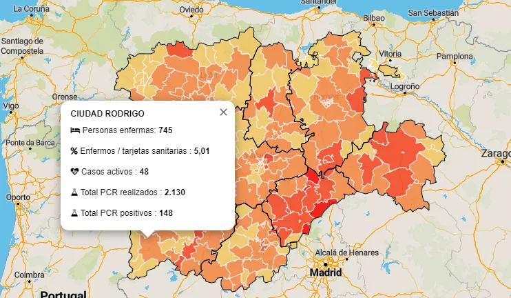 La Zona de Ciudad Rodrigo suma 2 positivos más por PCR, y la Zona de La Alberca, otro  