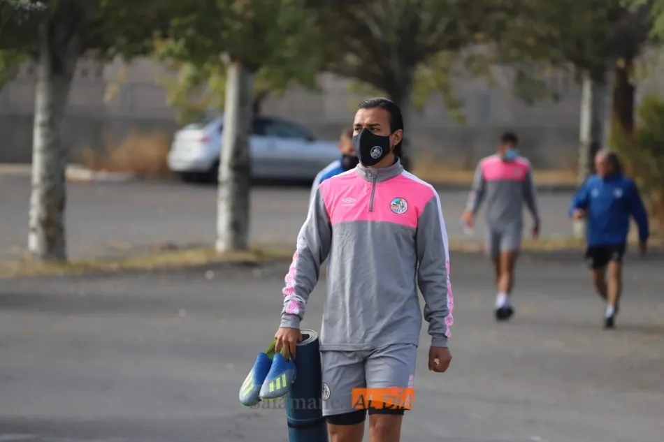 Monárrez, a su llegada a un entrenamiento en el Anexo