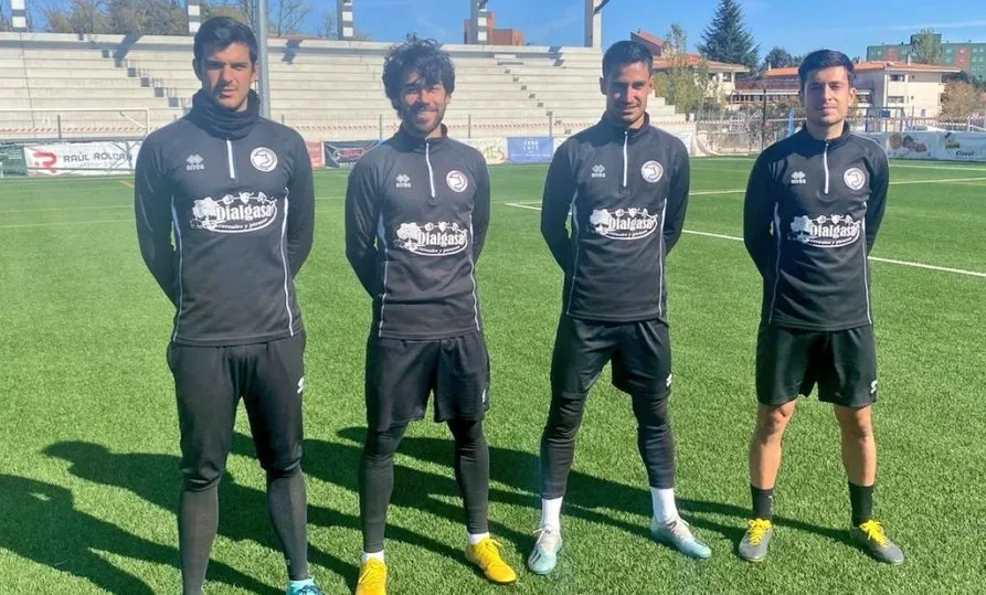 De la Nava, Navas, Gallego y Nespral, sobre el césped del Reina Sofía