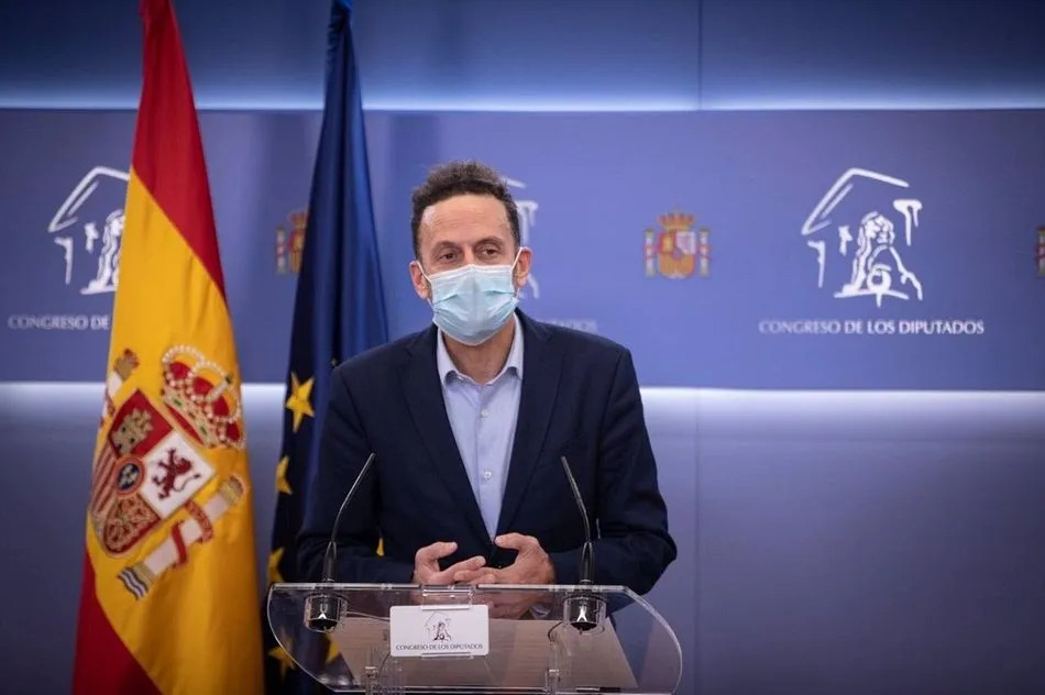 El portavoz adjunto de Ciudadanos en el Congreso de los Diputados, Edmundo Bal, en rueda de prensa en la Cámara Baja. - CIUDADANOS