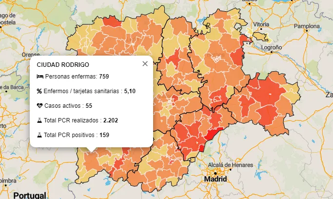 La Zona Básica de Ciudad Rodrigo cierra la semana con otros 3 positivos por PCR  