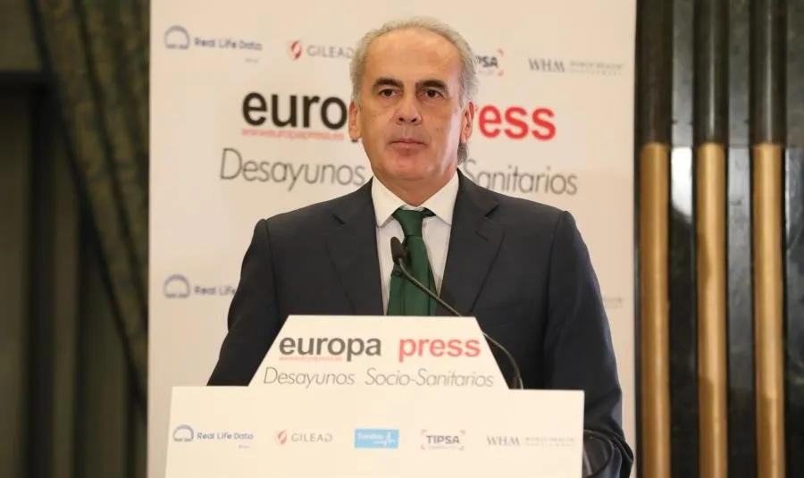 El consejero de Sanidad de la Comunidad de Madrid, Enrique Ruiz Escudero, en un desayuno socio-sanitario, organizado por Europa Press . Foto de archivo de Marta Fernández - EP