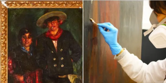 El Museo Art Nouveau y Art Déco de Salamanca restaura la obra Pareja de gitanos de Federico...