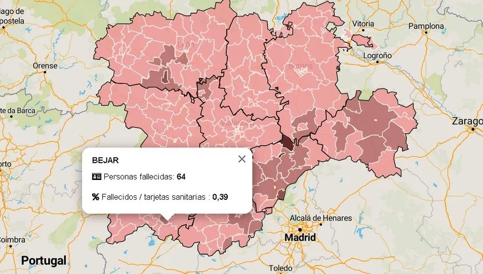 Datos oficiales de la Junta de Castilla y León