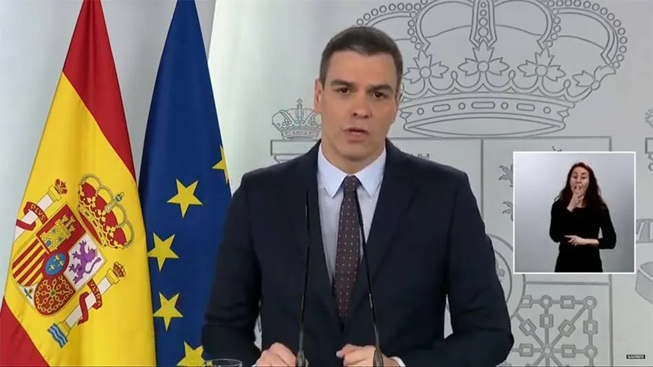 Declaración institucional del presidente del Gobierno, Pedro Sánchez, sobre la evolución de la pandemia en España