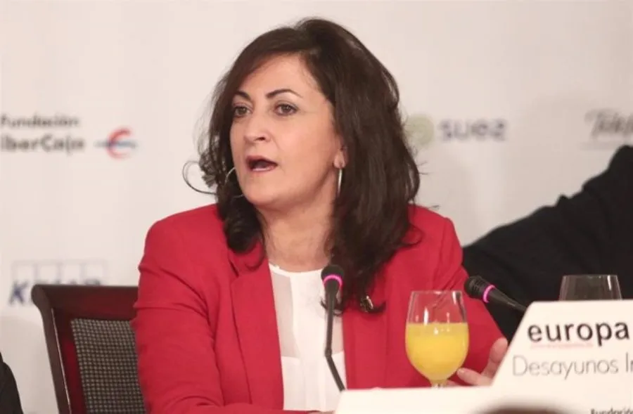 La presidenta de la Comunidad de La Rioja, Concha Andreu, durante un desayuno informativo de Europa Press, en Madrid (España), a 13 de febrero de 2020. Foto de Eduardo Parra - EP