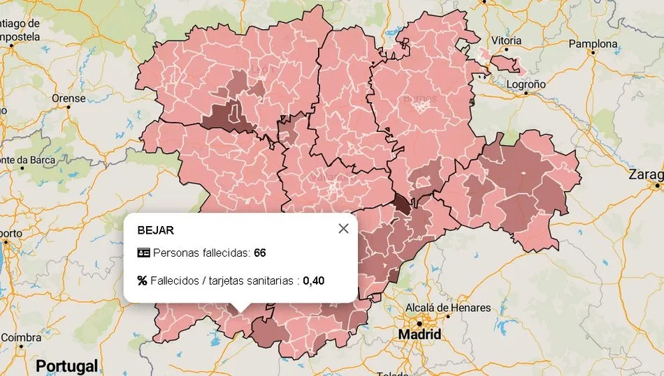 Datos oficiales de la Junta de Castilla y León
