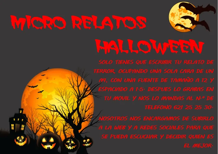 Foto 2 -   Concurso de microrrelatos y desfile de Halloween en Huerta  