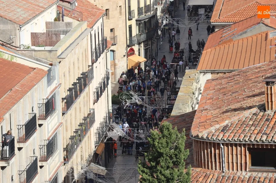 Foto 2 - El Mariquelo sube a lo alto de la Catedral de Salamanca en memoria de las v&iacute;ctimas del Covid-19