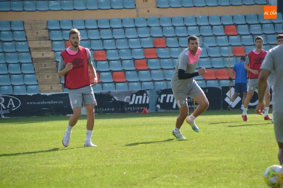 Madrigal, durante un entrenamiento en el Helmántico