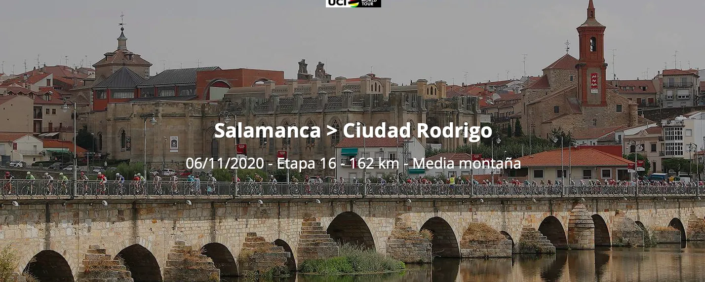 Imagen de Alba de Tormes que ilustra la web de la Vuelta a España