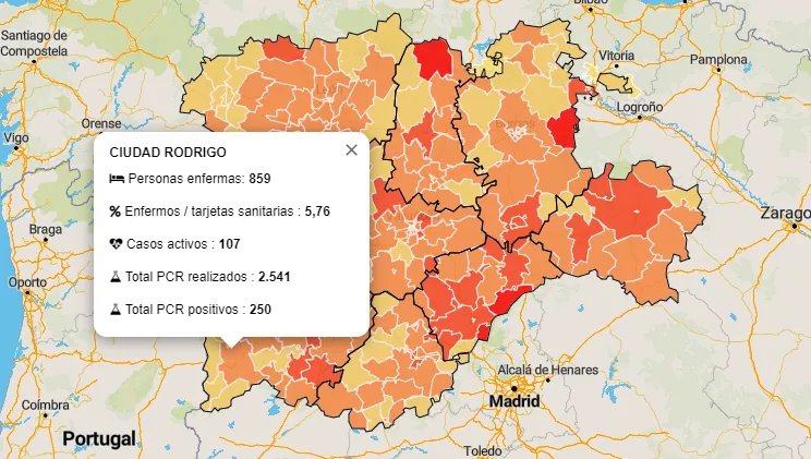 La Zona de Ciudad Rodrigo bate de nuevo su récord con 12 positivos más por PCR  