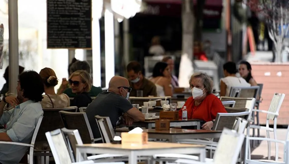 Imagen de una terraza de Madrid antes del estado de alarma