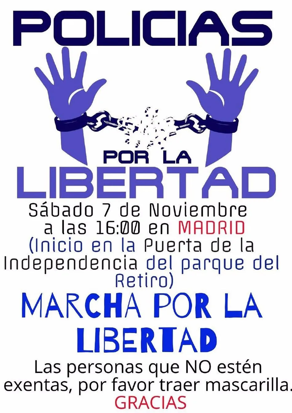 Una nueva asociación policial convoca una manifestación en Madrid contra la imposición de las...