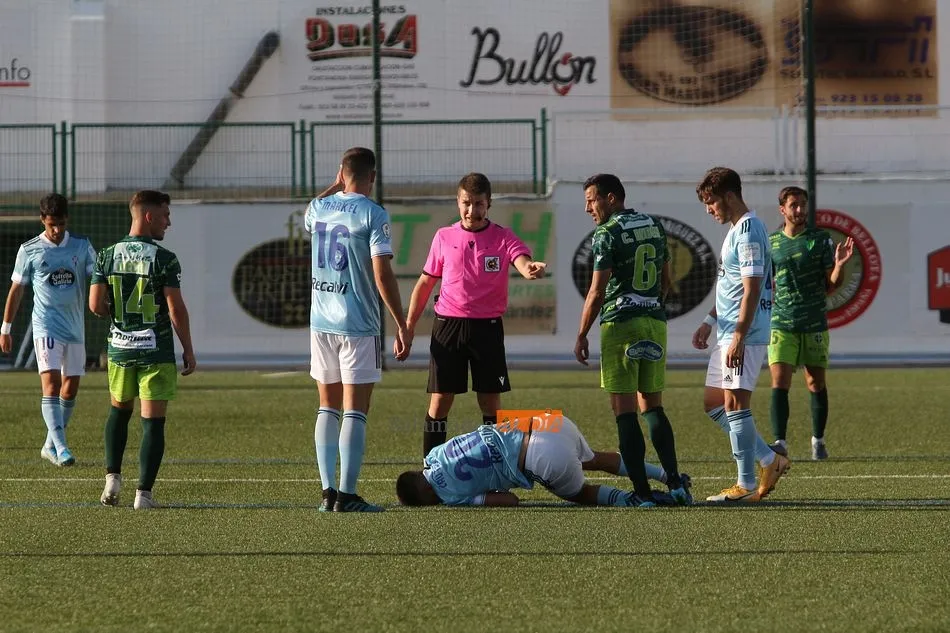 Imagen del primer partido de Liga de este curso para el Guijuelo ante el filial del Celta
