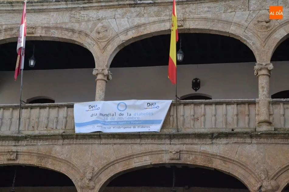La Casa Consistorial luce una pancarta con motivo del Día Mundial de la Diabetes  