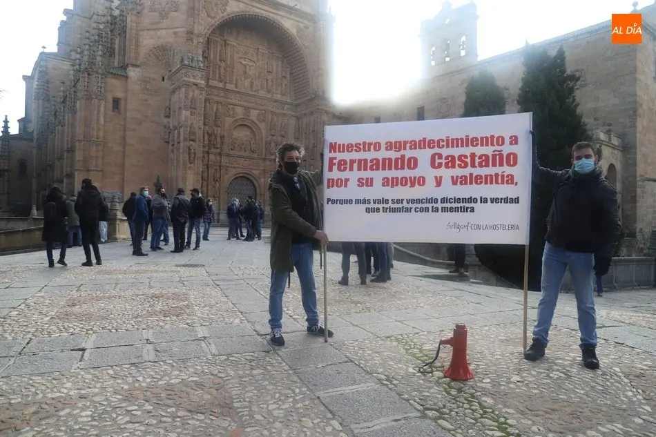 Foto 10 - Nueva manifestacion de hosteleros salmantinos que reclaman ayudas directas y su derecho a trabajar