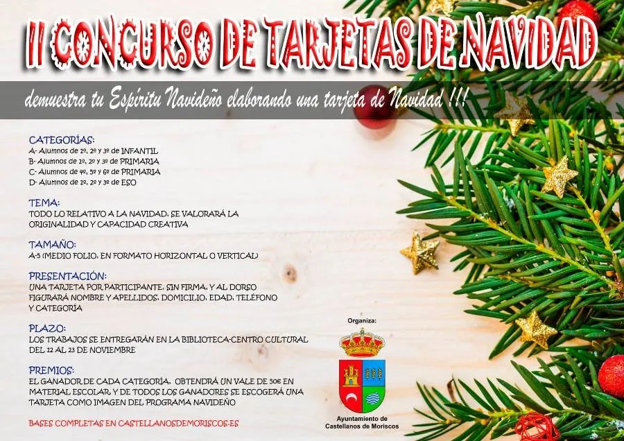 Castellanos de Moriscos convoca su II Concurso de Tarjetas de Navidad