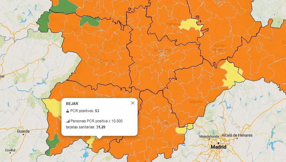 Datos oficiales facilitados por la Junta de Castilla y León