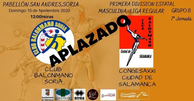 Cartel para anunciar el aplazamiento del choque