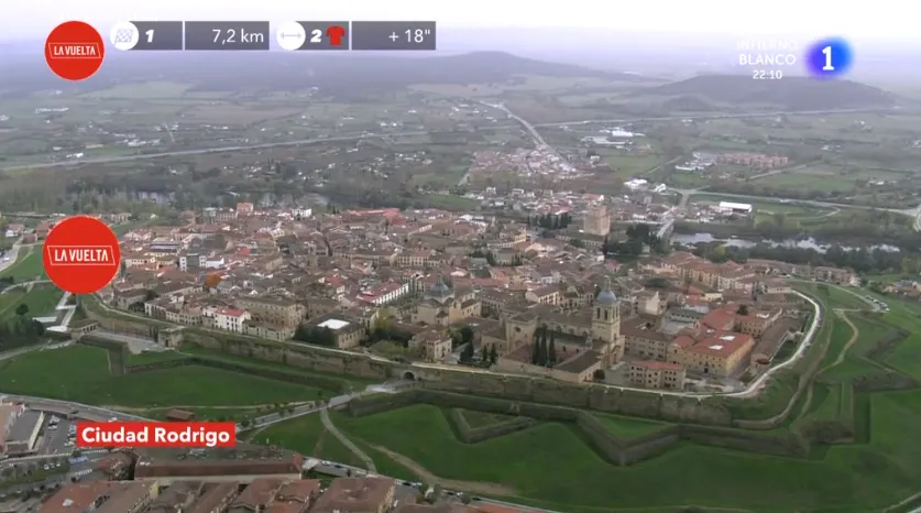 Así se vio por TV la primera llegada de La Vuelta a Ciudad Rodrigo en 16:9 y HD  