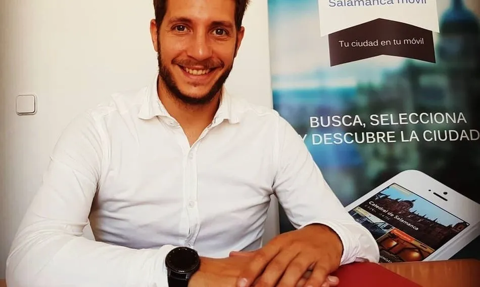 Rubén Martín, en su empresa en Salamanca