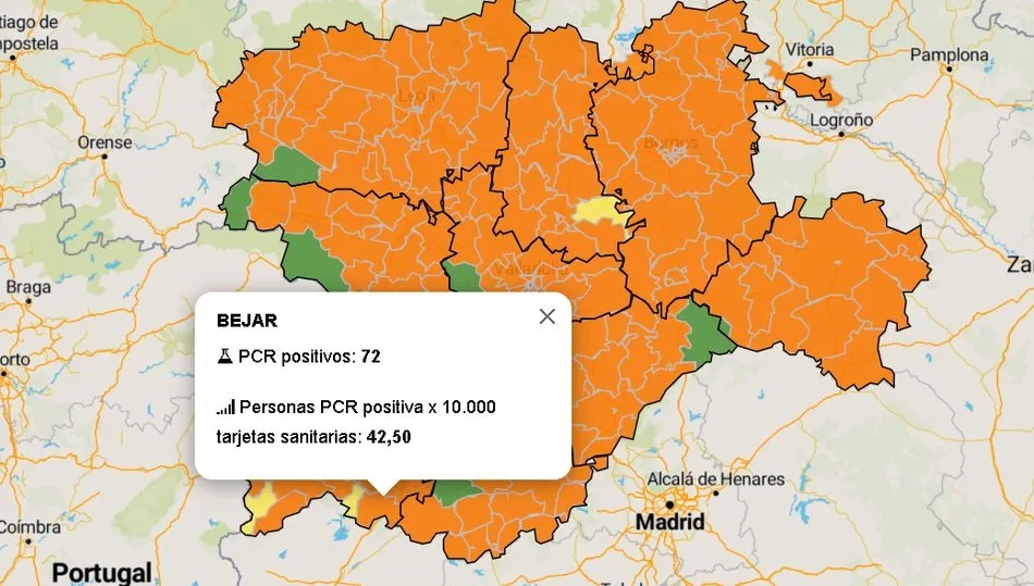 Datos oficiales de la Junta de Castilla y León