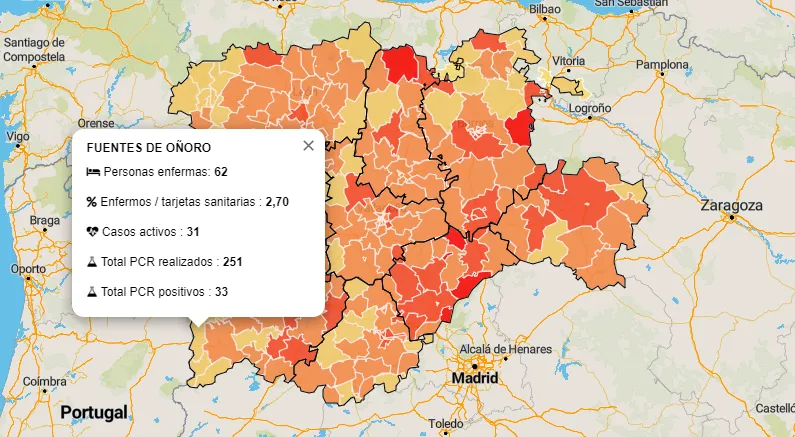 La comarca suma 1 positivo en la jornada en la que la Junta empieza a ofrecer información por...