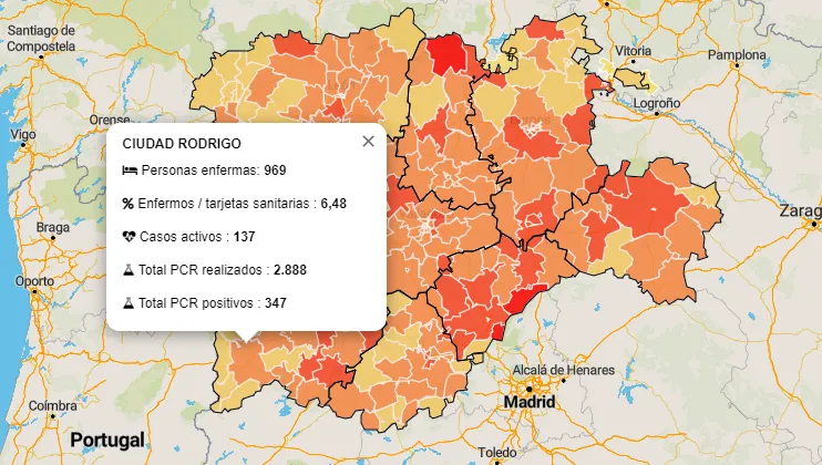 La Zona de Ciudad Rodrigo suma 4 positivos, aunque baja la incidencia acumulada en Miróbriga  