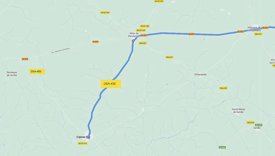 El arreglo de este tramo de vía facilitaría a las industrias de Cipérez su conexión con la capital salmantina