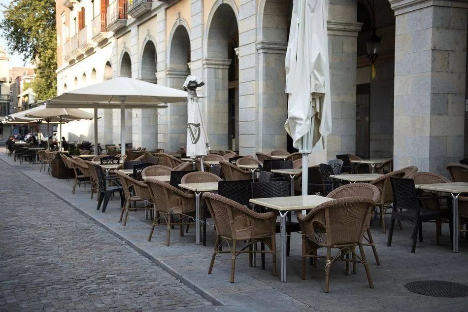 Terraza hostelera en Girona. Archivo