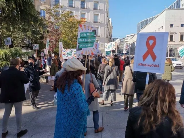 Una de las protestas convocadas en Madrid contra la Ley Celaá - Archivo