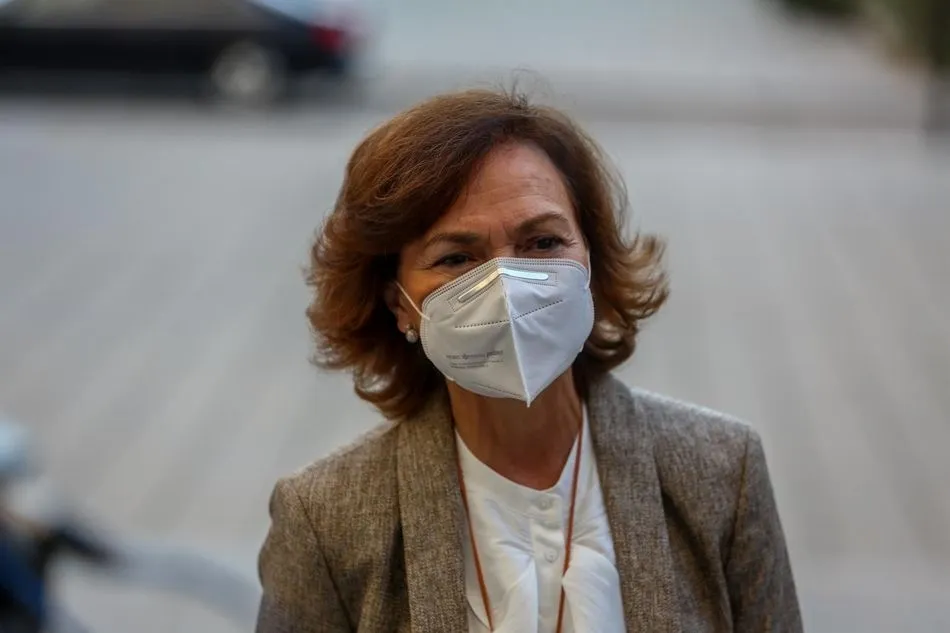 La vicepresidenta primera y ministra de la Presidencia, Relaciones con las Cortes y Memoria Democrática, Carmen Calvo. - Ricardo Rubio - Europa Press