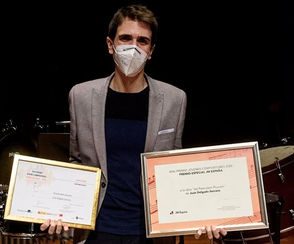 Foto 2 - El salmantino Juan Delgado Serrano, ganador del Premio J&oacute;venes Compositores de Fundaci&oacute;n SGAE y...