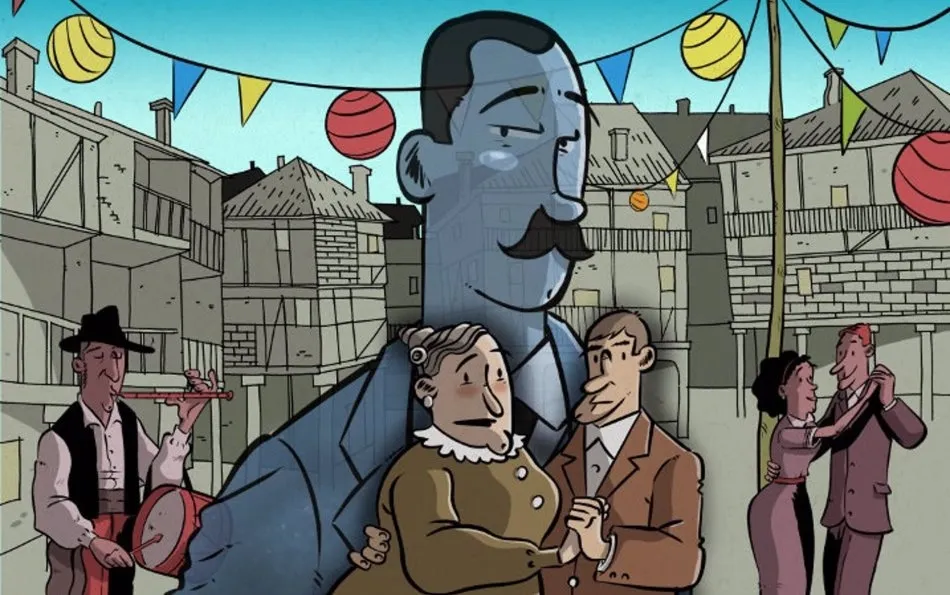 Portada del cómic El tío Gorio y la tía Pulia del guionista Juan Luis Iglesias y del ilustrador José Cruz de Cruz . JUAN LUIS IGLESIAS