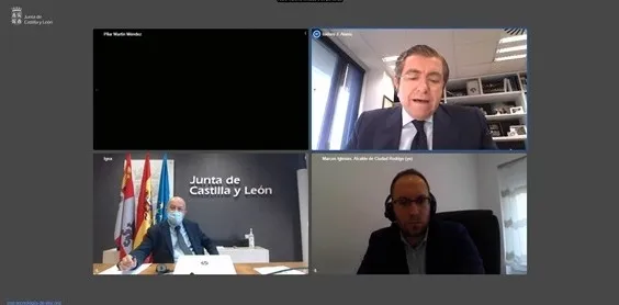 Marcos Iglesias e Isidoro Alanís mantienen una reunión telemática con Francisco Igea  