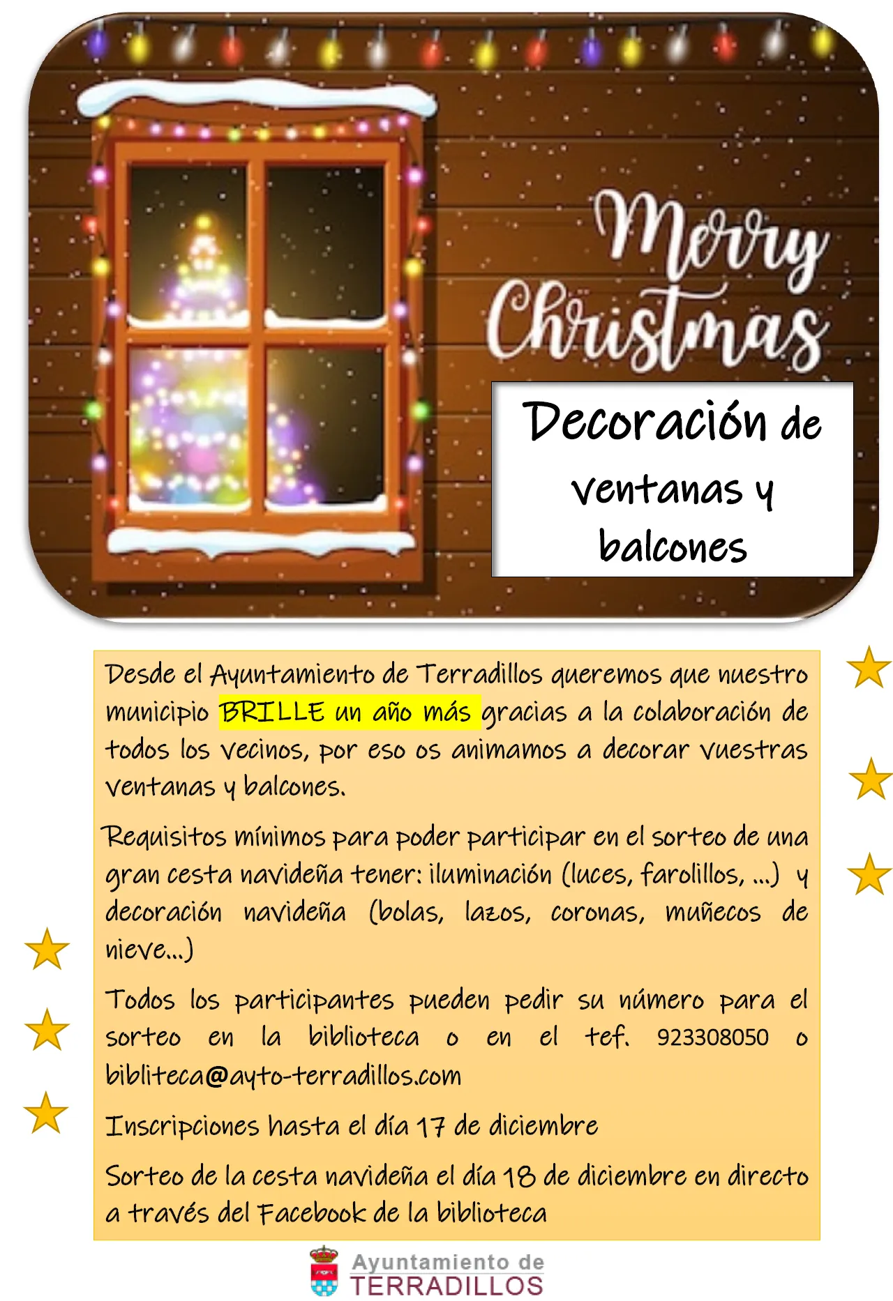 Foto 2 - El Ayuntamiento de Terradillos anima a sus vecinos a decorar balcones y ventanas por Navidad