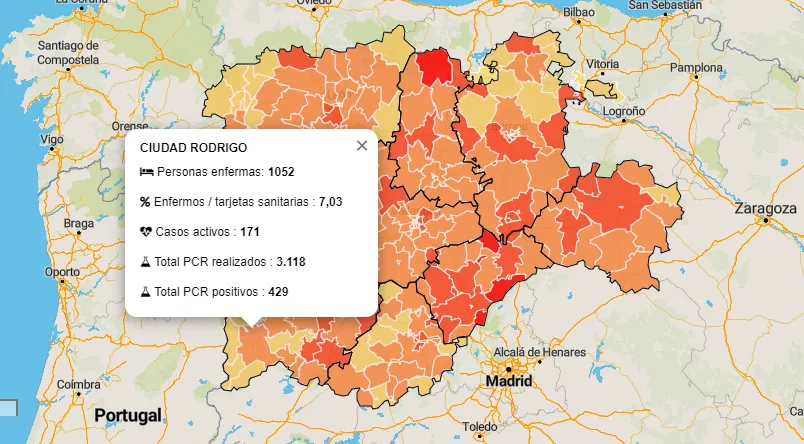 La Zona de Ciudad Rodrigo bate de nuevo su récord con 25 positivos más en un solo día  